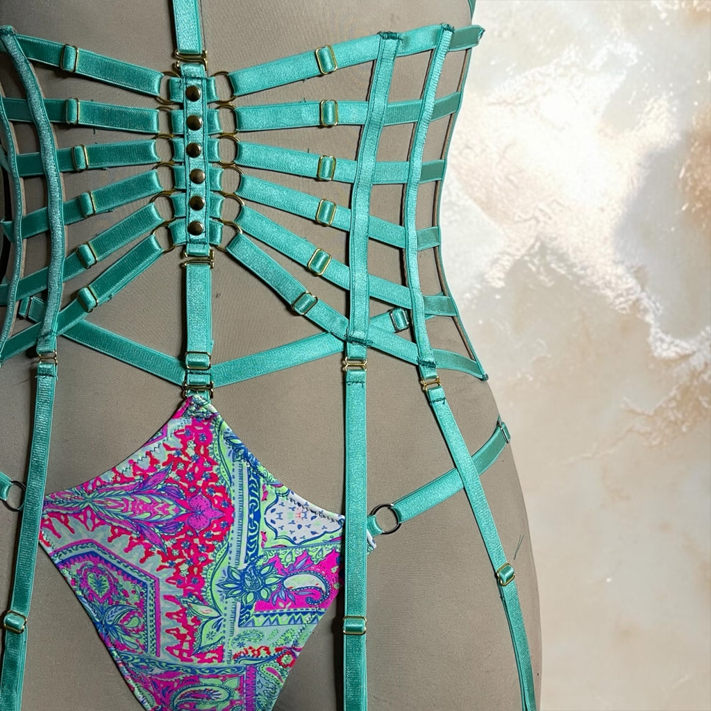 Aqua Mirage Printed Festival Set | MuseByMax