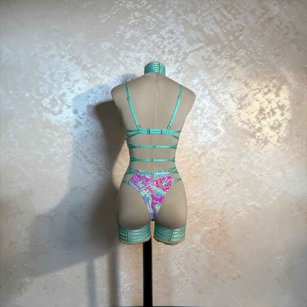 Aqua Mirage Printed Festival Set | MuseByMax