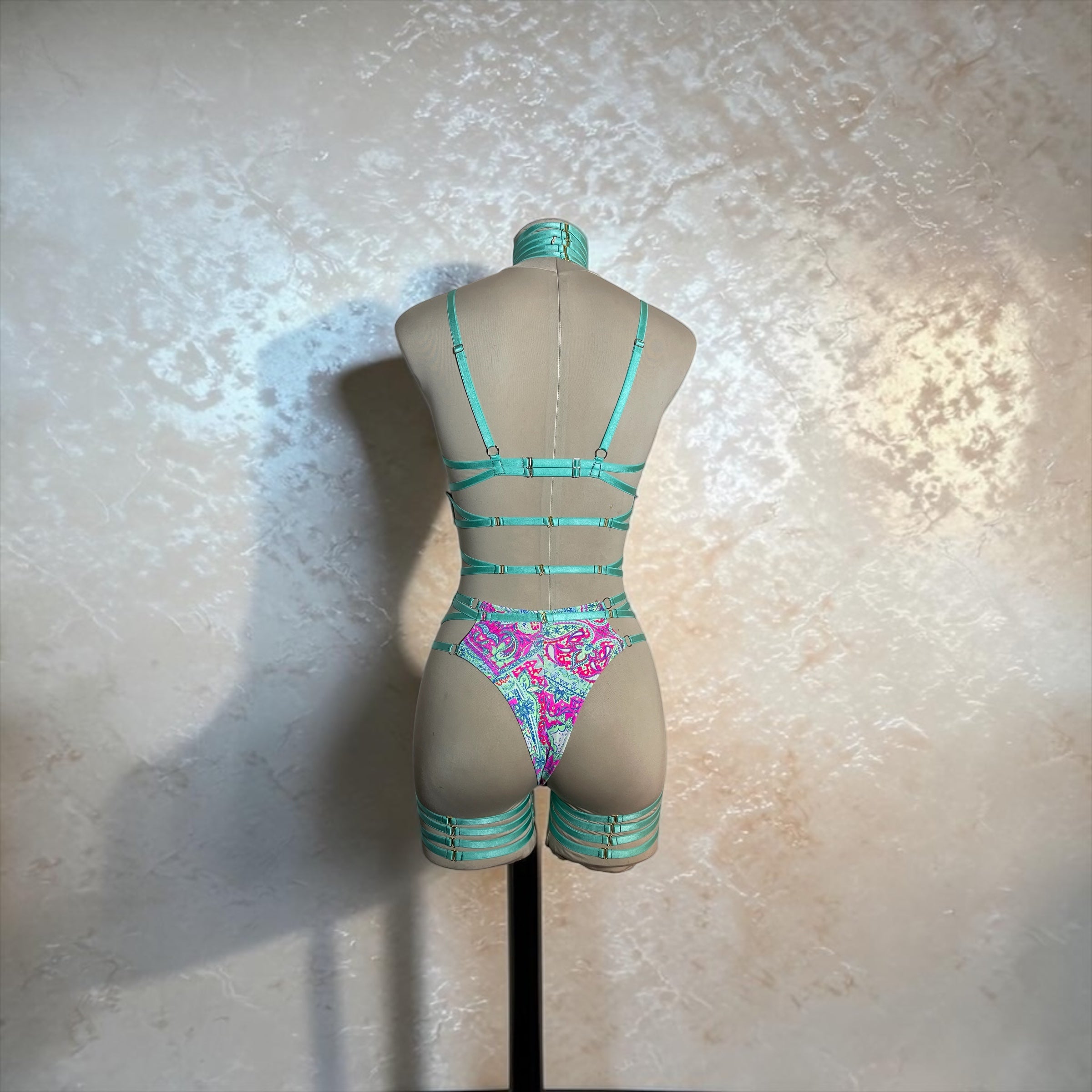 Aqua Mirage Printed Festival Set | MuseByMax