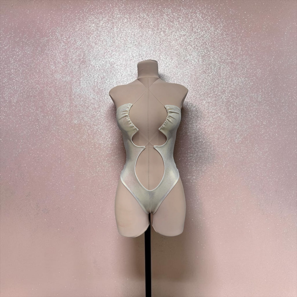 Pearl Cutout Festival Bodysuit | Handmade Rave One Piece | MuseByMax