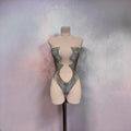 Pearl Cutout Festival Bodysuit | Handmade Rave One Piece | MuseByMax