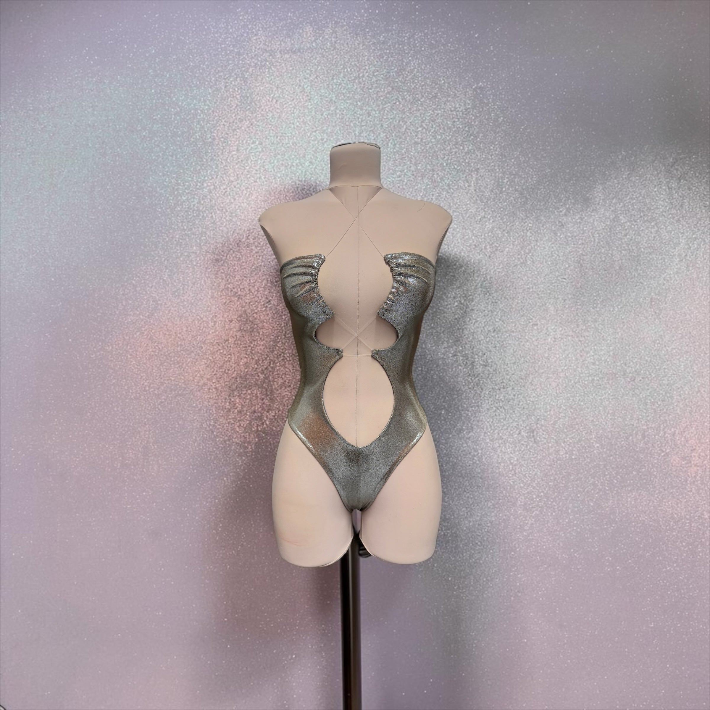 Pearl Cutout Festival Bodysuit | Handmade Rave One Piece | MuseByMax