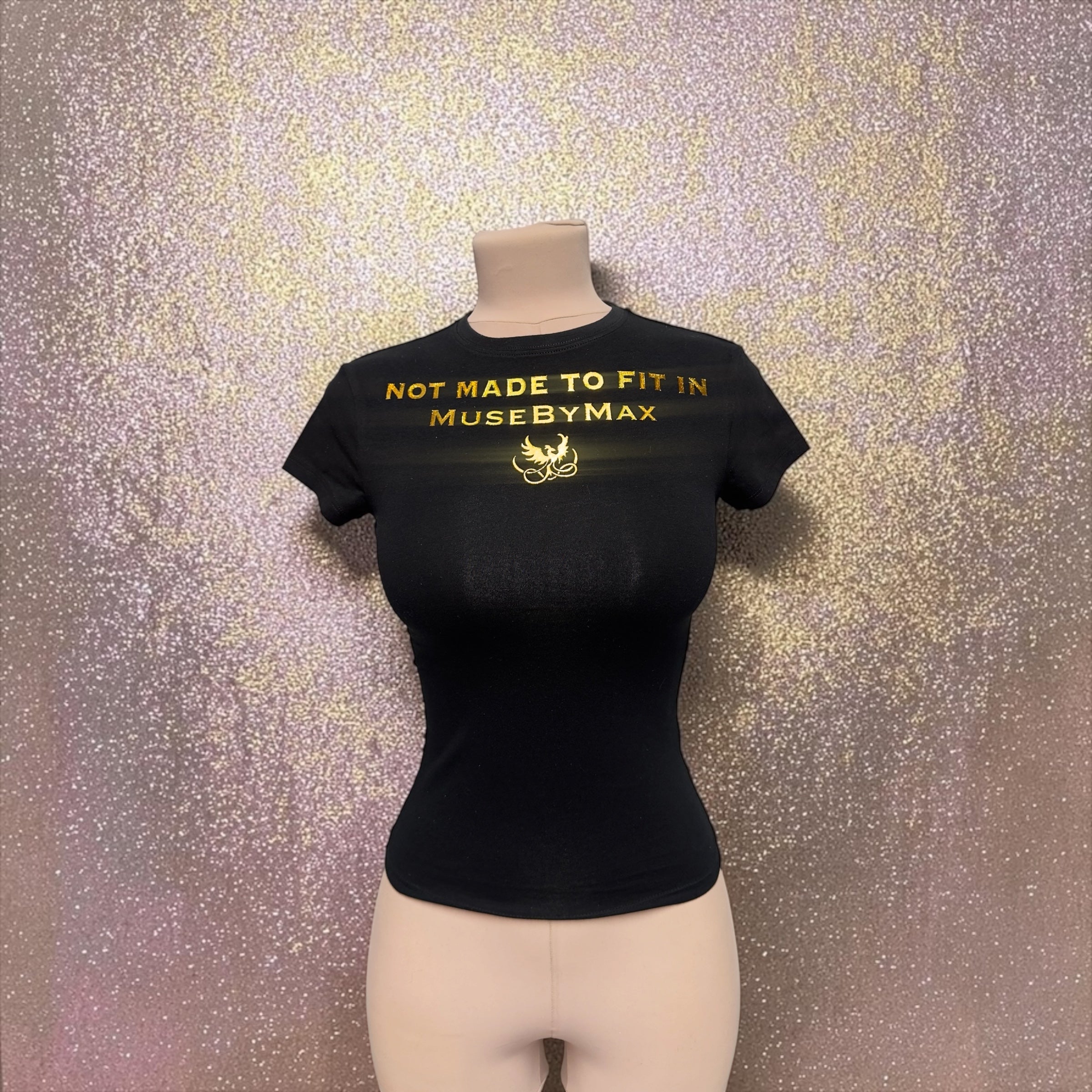 Women’s Statement T-Shirt with Custom Phrase | Luxury Fitted Graphic Tee |MuseByMax