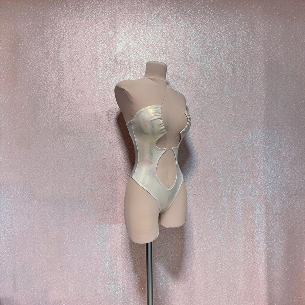 Pearl Cutout Festival Bodysuit | Handmade Rave One Piece | MuseByMax