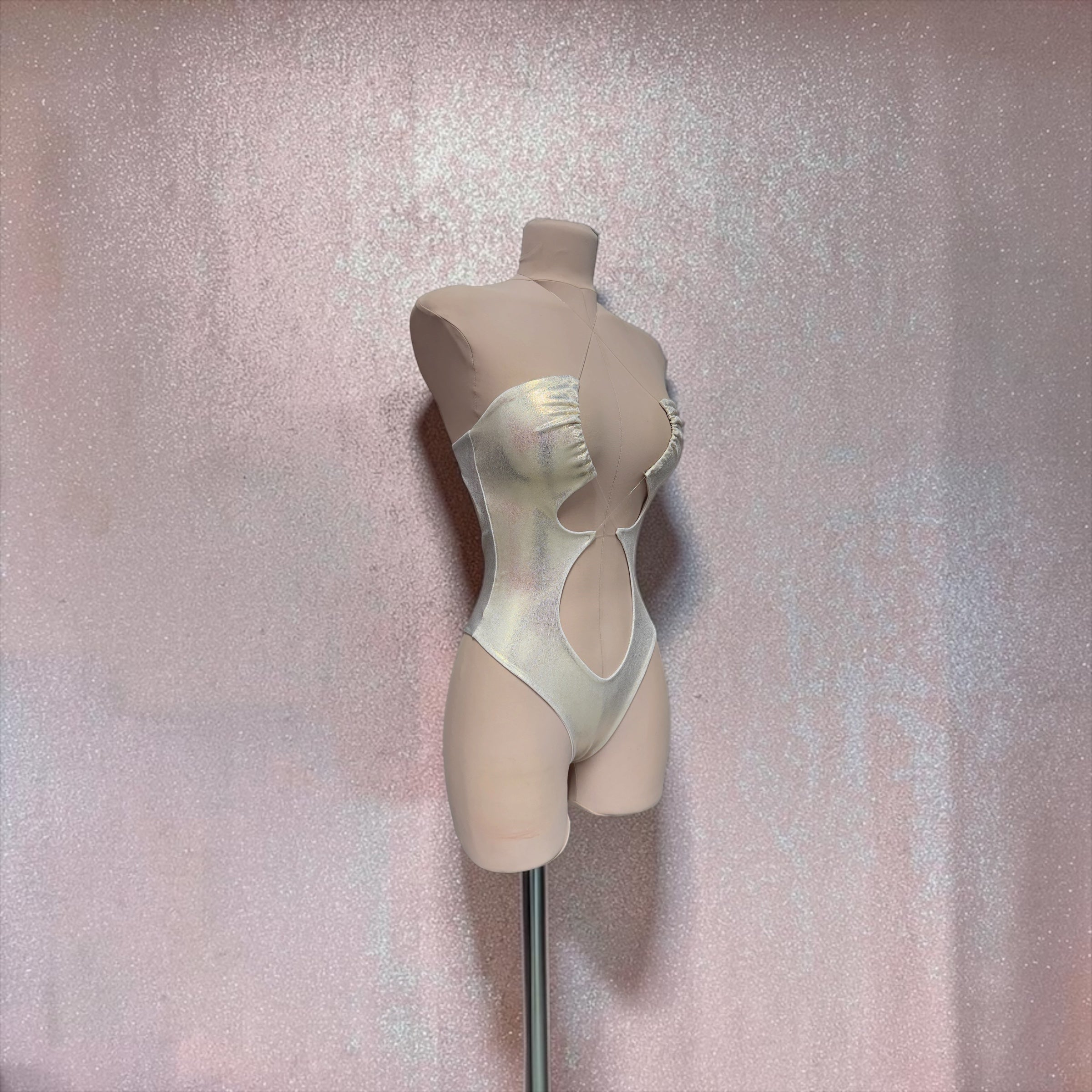 Pearl Cutout Festival Bodysuit | Handmade Rave One Piece | MuseByMax