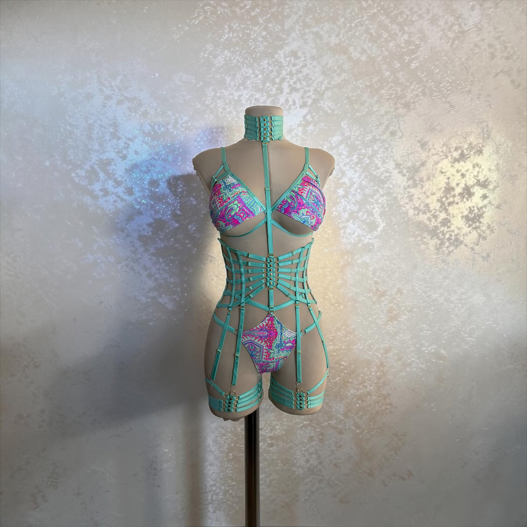 Aqua Mirage Printed Festival Set | MuseByMax