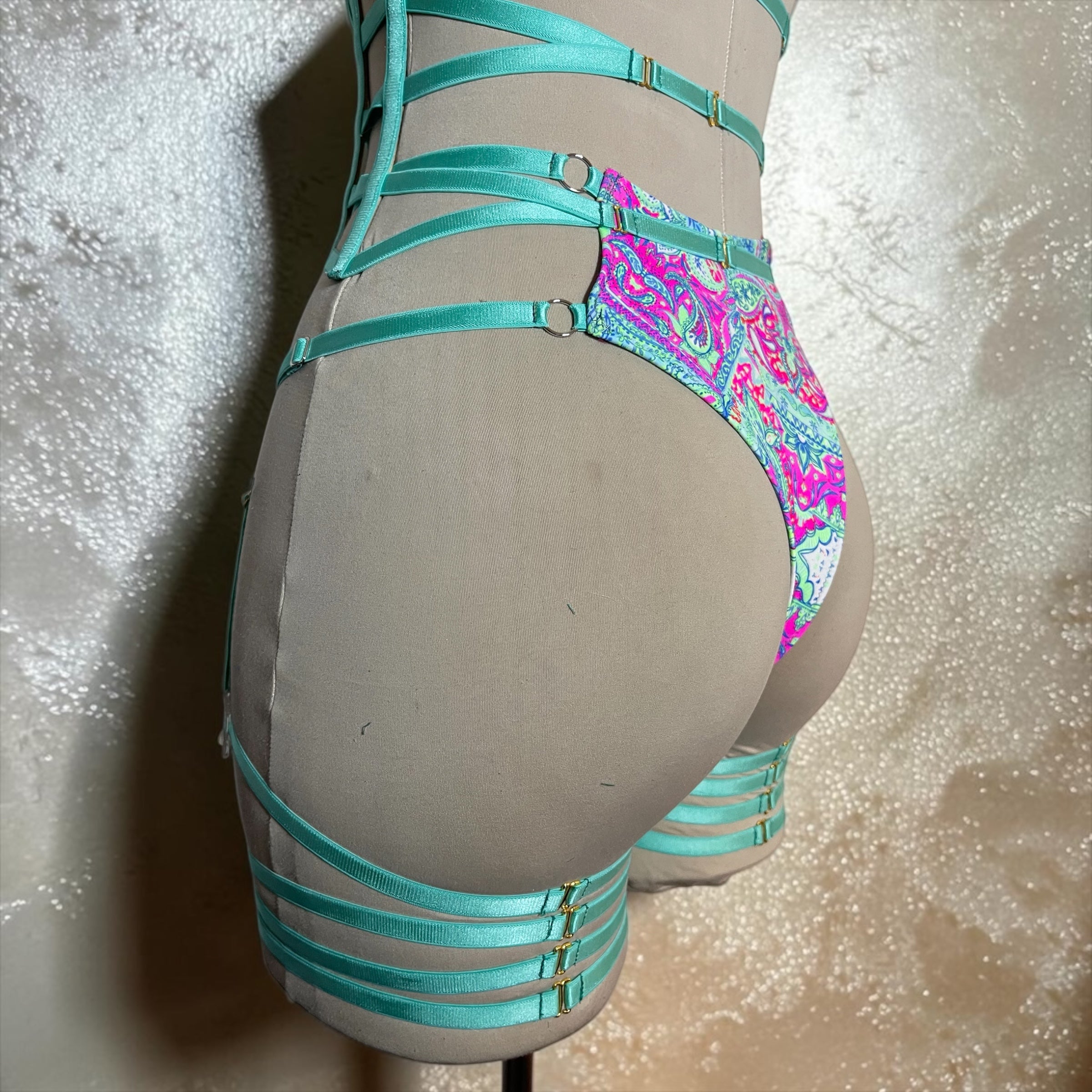 Aqua Mirage Printed Festival Set | MuseByMax