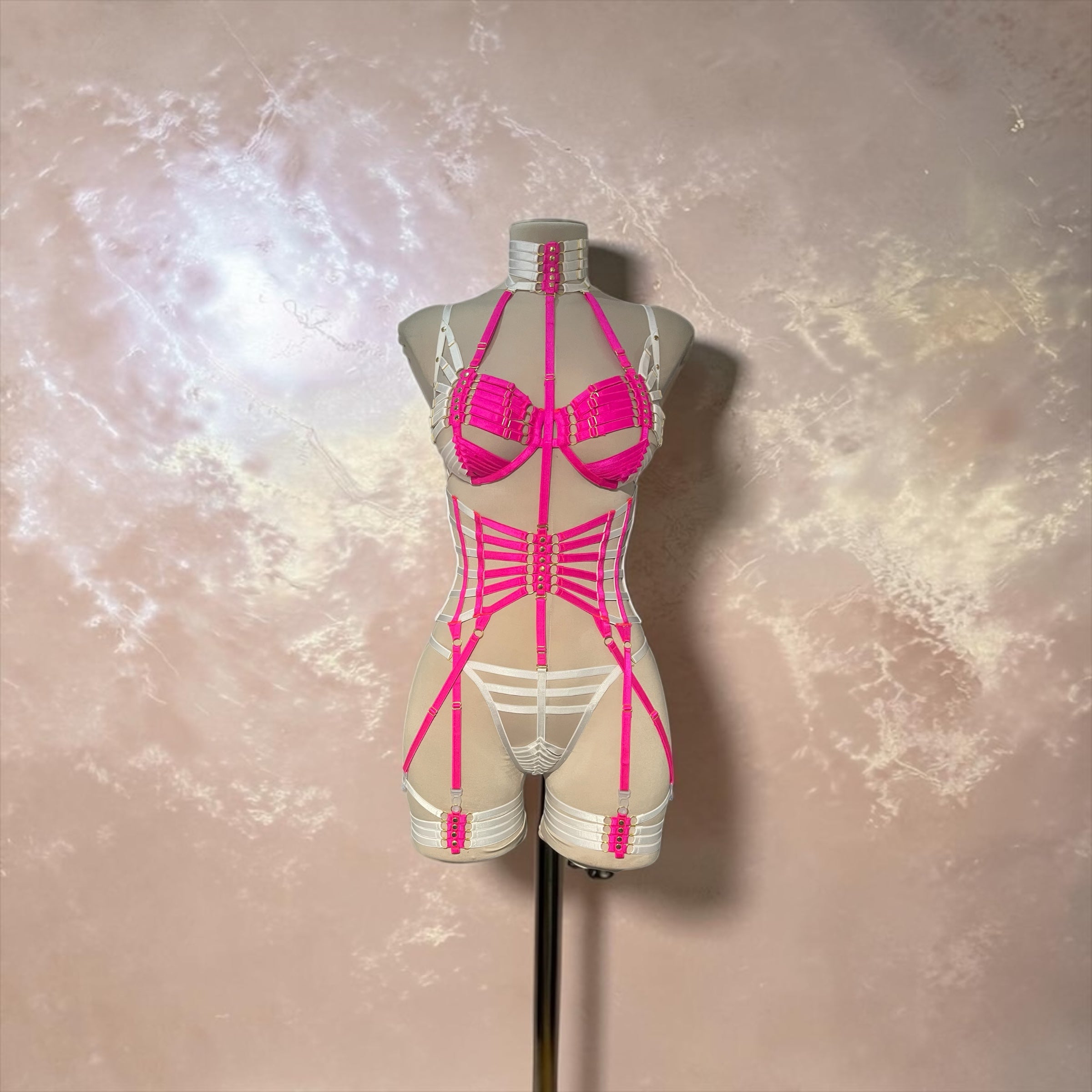 Neon Muse Pink & White Festival Set | MuseByMax