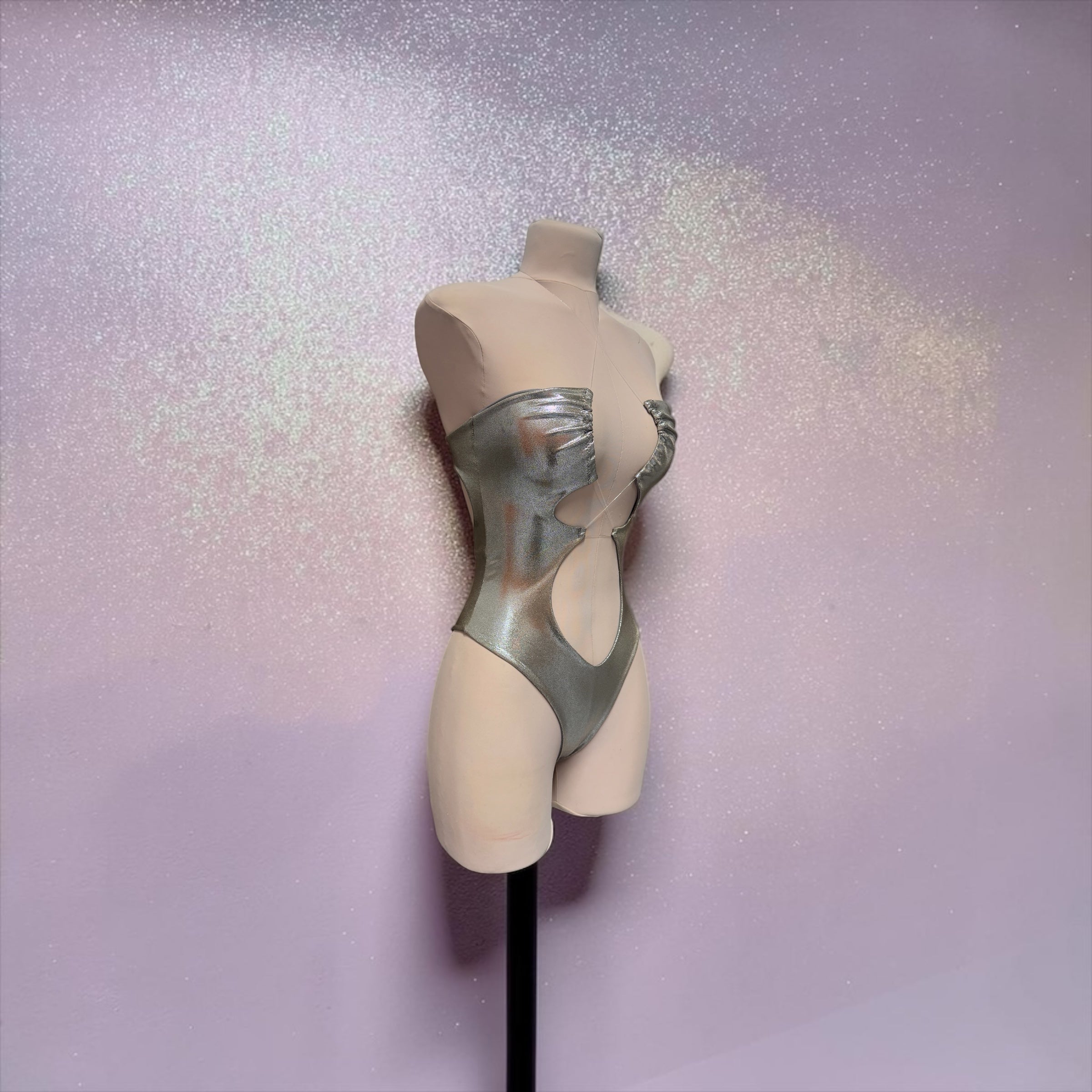 Pearl Cutout Festival Bodysuit | Handmade Rave One Piece | MuseByMax