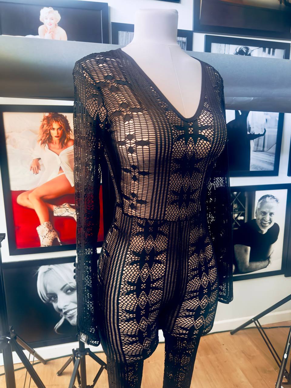 mesh lingerie bodysuit sheer stretch sculpted fit custom made