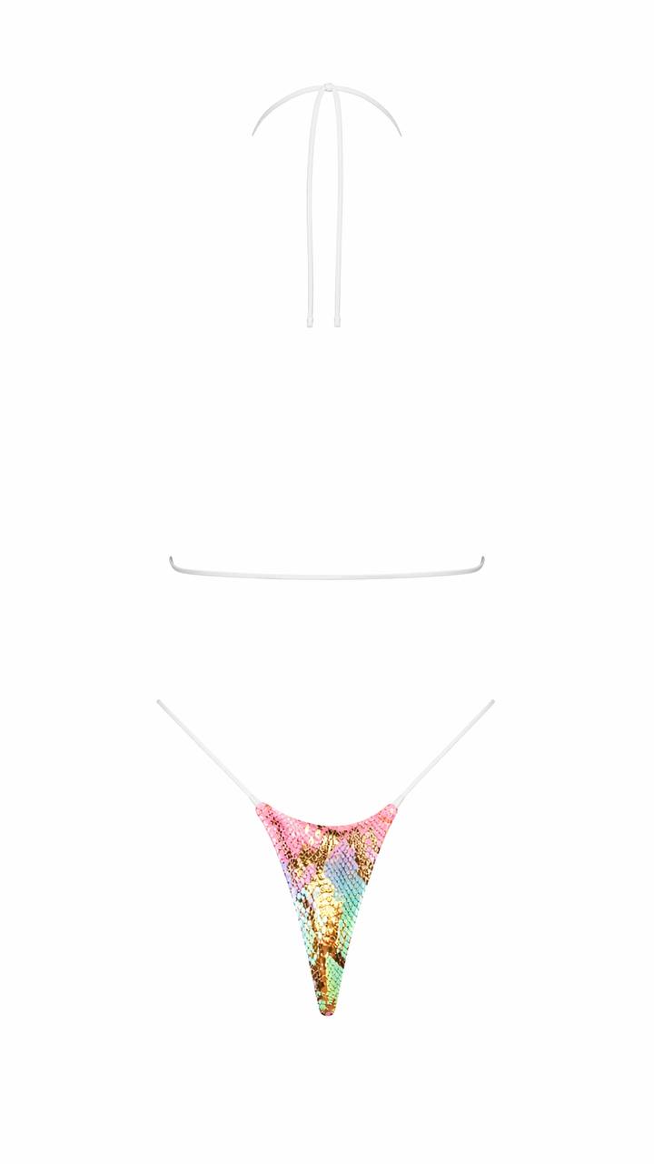Colorful Snakeskin Patterned Bikini Set for Women – Adjustable Two‑Piece for Beach, Pool & Bold Exotic Summer Style | MBM S26 n42